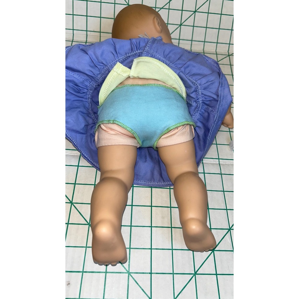 American Girl Bitty Baby Doll 15 inch As-Is Purple Dress Puppy Lovey Blanket - Picture 3 of 10